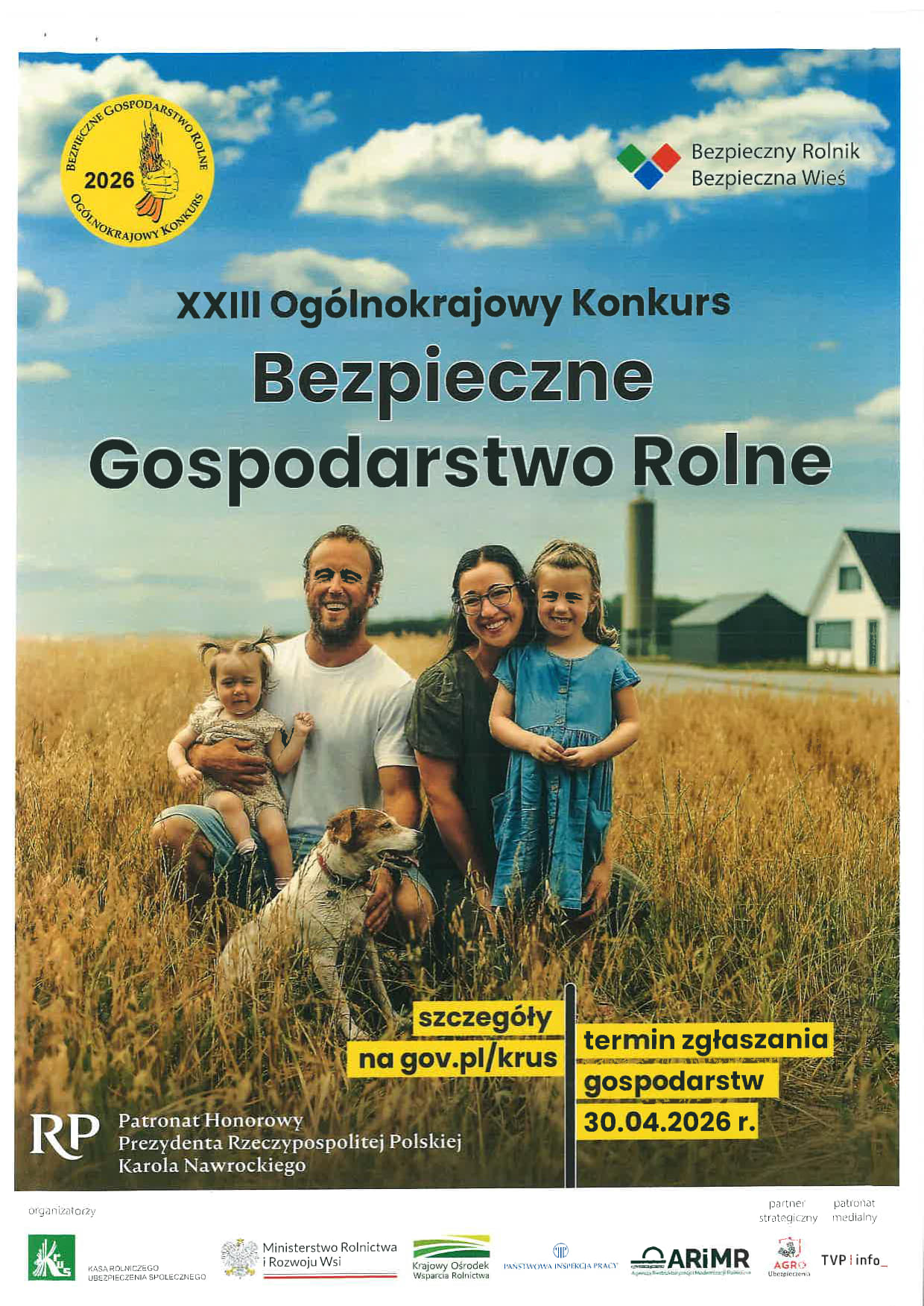 XXIII Ogólnokrajowy Konkurs "Bezpieczne Gospodarstwo Rolne"